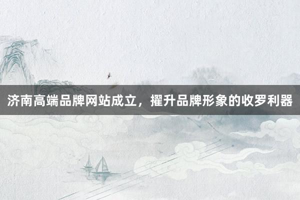 济南高端品牌网站成立，擢升品牌形象的收罗利器