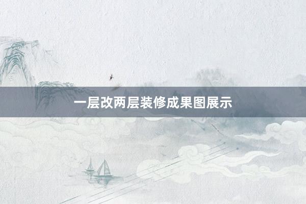 一层改两层装修成果图展示