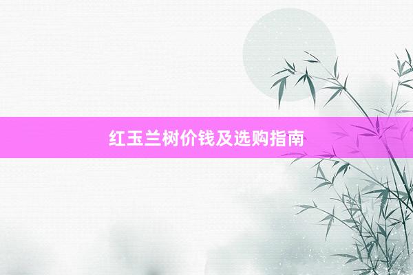 红玉兰树价钱及选购指南
